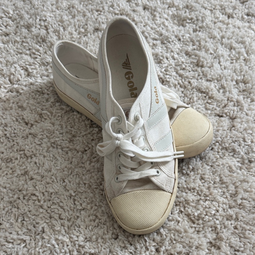 Gola Women's Off-White and Beige Sneakers